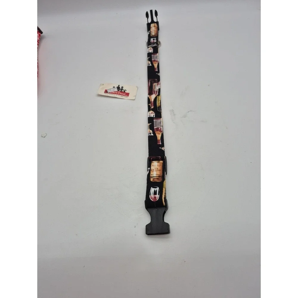Elmo's Closet Large Dog Collar Wine Bottles Adjustable 15